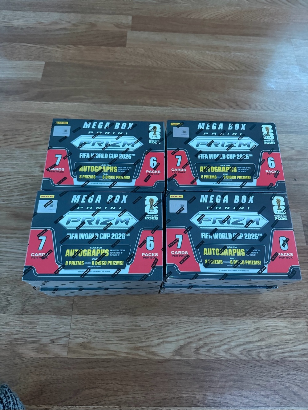 Panini Prizm FIFA World Cup 2026 Soccer Mega Box Lot of 8 Boxes
